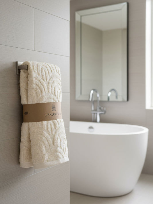 Asciugamani Biancoperla coppia (1+1) mod. Petra