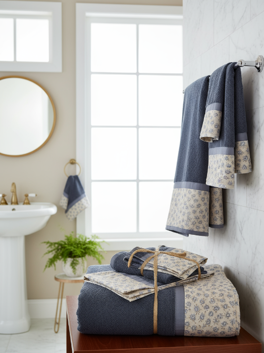 Asciugamani Biancoperla 4pz (2+2) mod. Primula