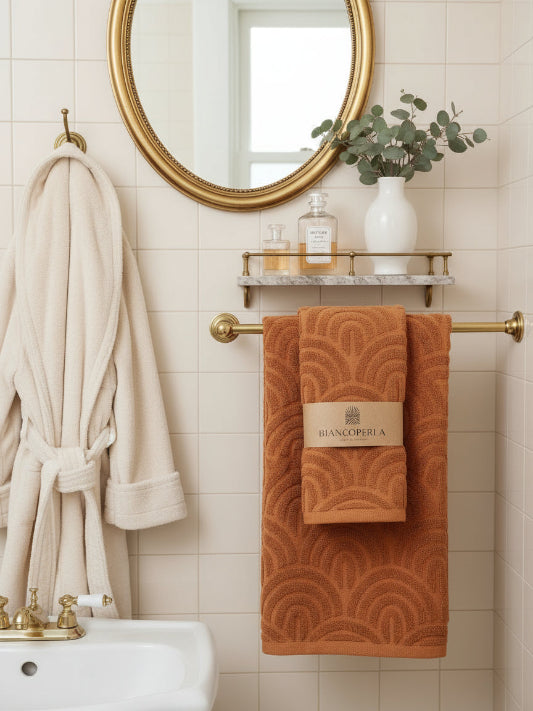 Asciugamani Biancoperla coppia (1+1) mod. Petra