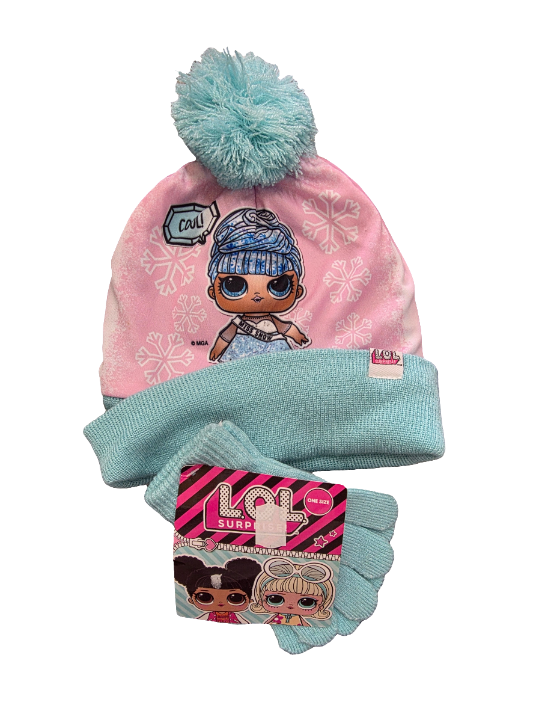 Cappello più guanti completo bimba LOL