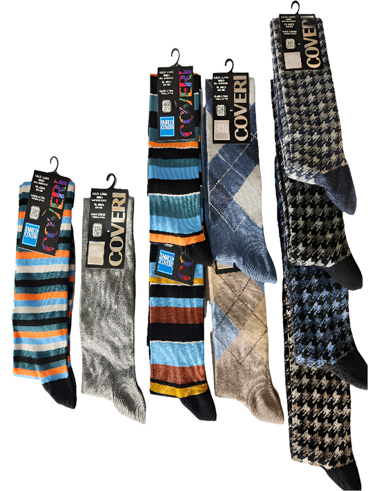 Calzino uomo lungo Coveri caldo cotone fantasia tg unica 39/45
