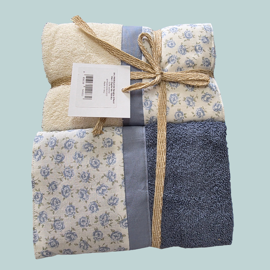 Asciugamani Biancoperla 4pz (2+2) mod. Primula