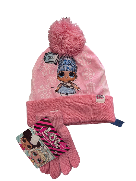 Cappello più guanti completo bimba LOL