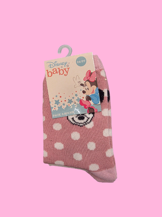 Calzino Disney neonata baby cotone conf. 3 paia