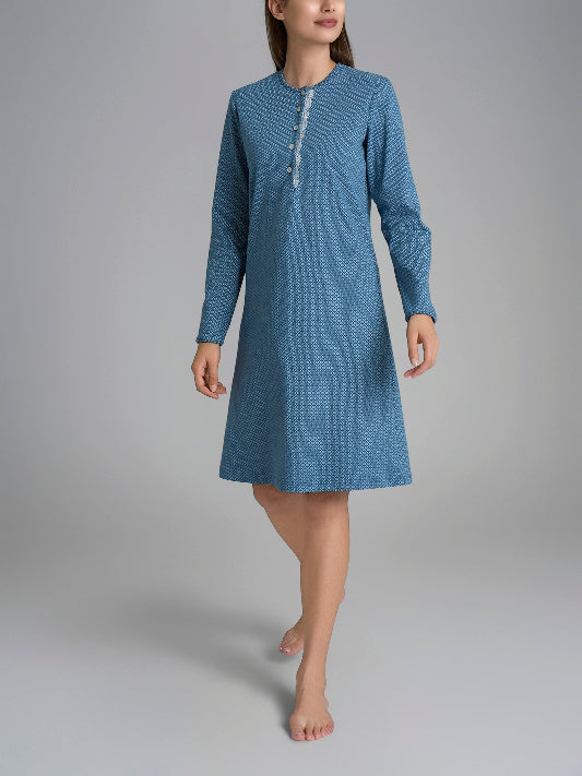 Camicia da notte  donna Ragno caldo cotone DR67NK serafino