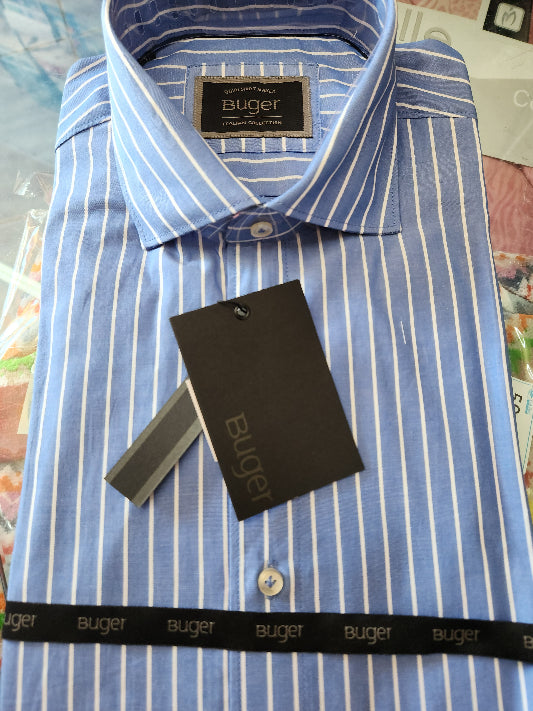 Camicia Buger uomo manica lunga a righe art. 50077