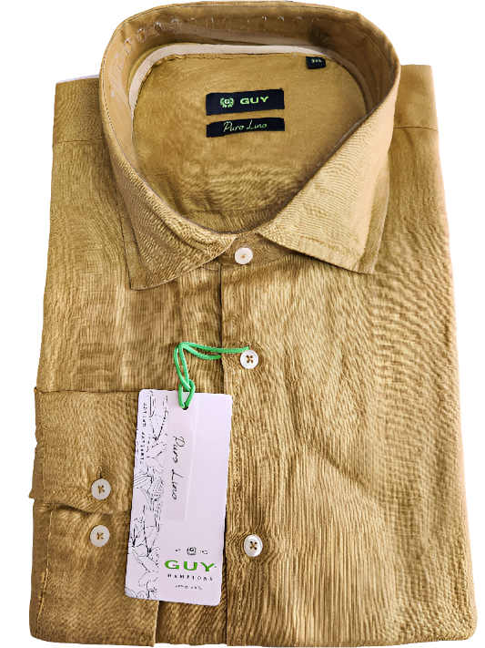 Camicia uomo Guy puro lino manica lunga