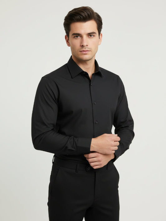 Camicia Buger No-Stiro uomo manica lunga bielastica