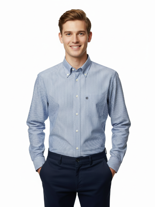 Camicia Rny uomo manica lunga cotone art. Roger