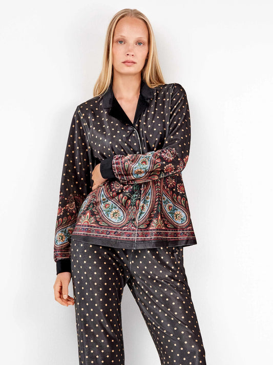 Pigiama donna Gisela in velluto mod. 2/20322