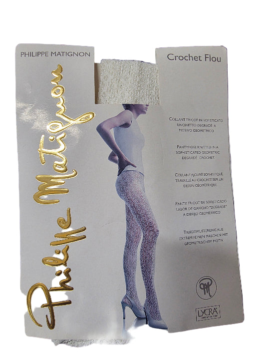 Collant donna moda Philippe Matignon pizzo Crochet Flou