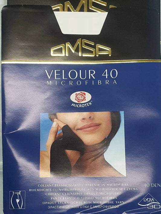 Collant donna Omsa Velour 40 microfibra