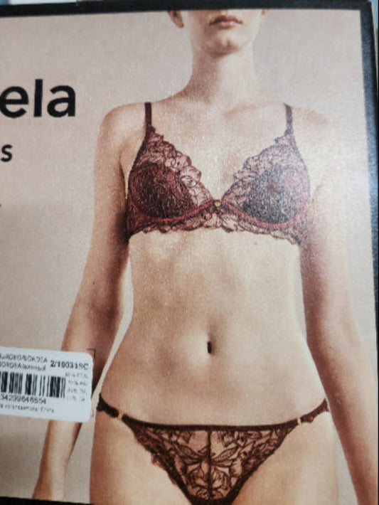 Coordinato reggiseno e slip  Gisela  donna in pizzo e coppa modellante con slip ART.2/10031S