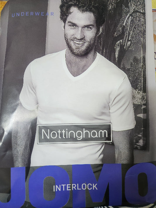 Maglia intima Nottingham uomo manica corta scollo a V caldo cotone
