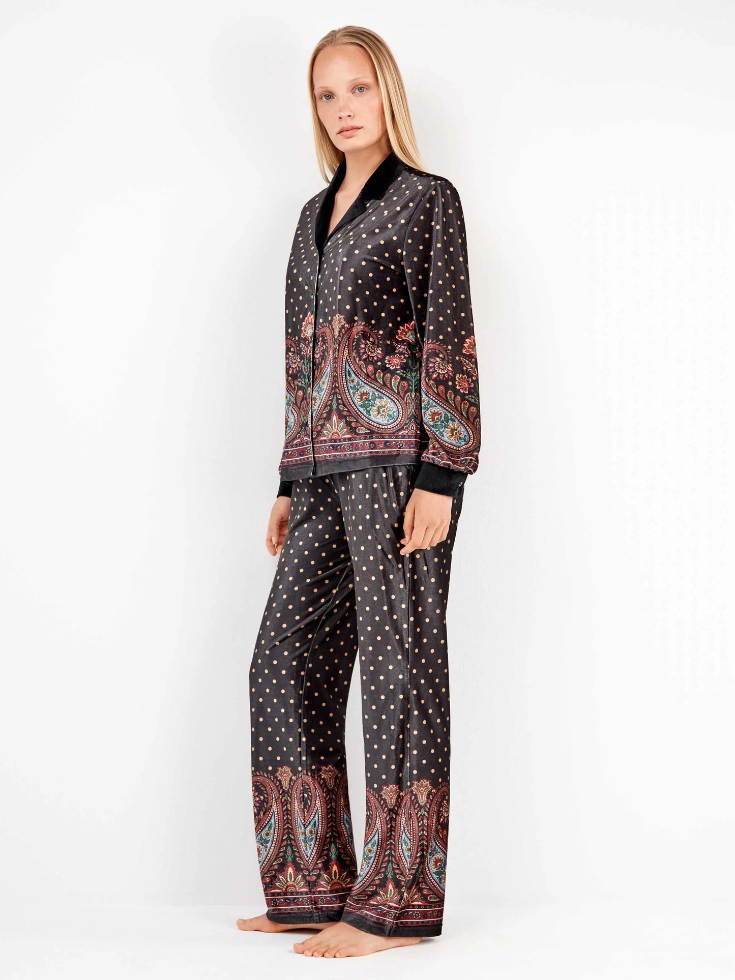 Pigiama donna Gisela in velluto mod. 2/20322