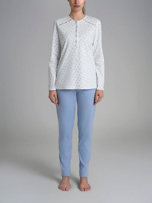 Pigiama donna Ragno caldo cotone DR63N1 serafino