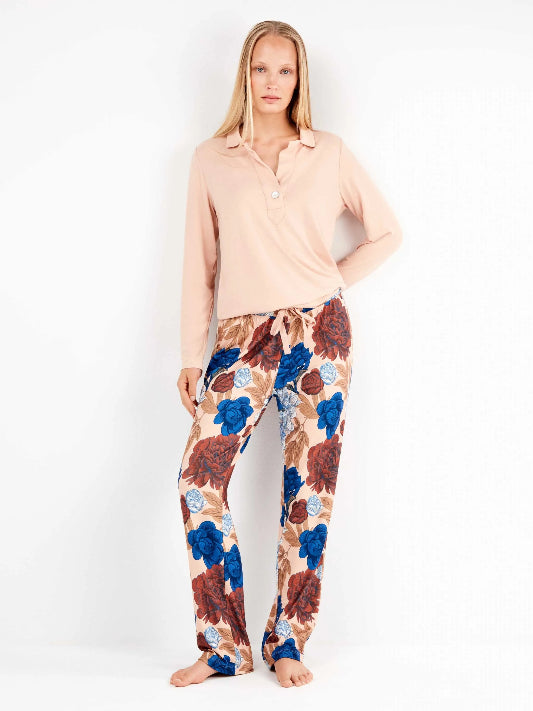 Pigiama donna Gisela invernale fiori 2/20304