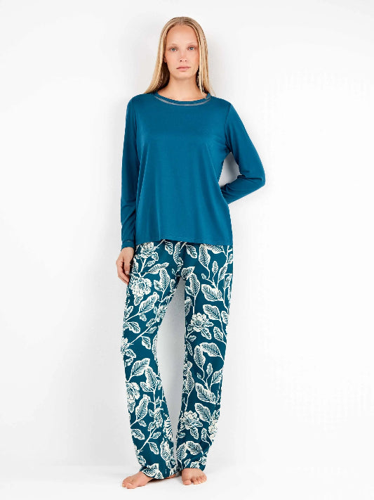 Pigiama donna Gisela invernale fiori 2/20310