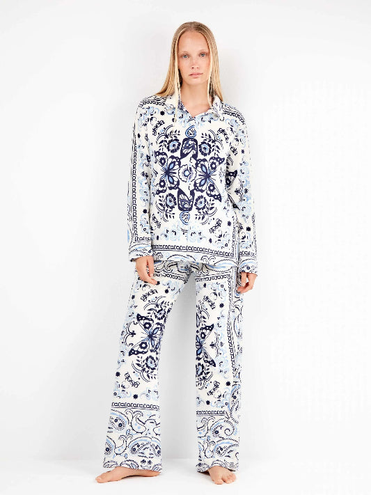 Pigiama donna Gisela Paisley invernale fantasia 2/20317