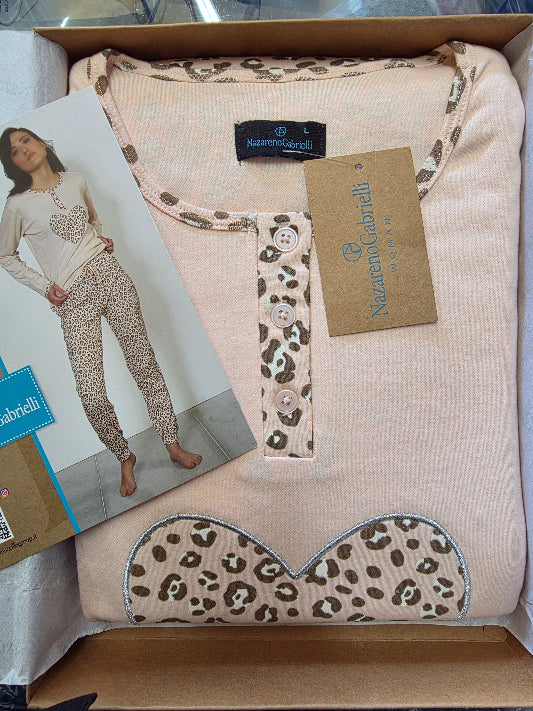 Pigiama donna Nazareno Gabrielli caldo cotone D2026
