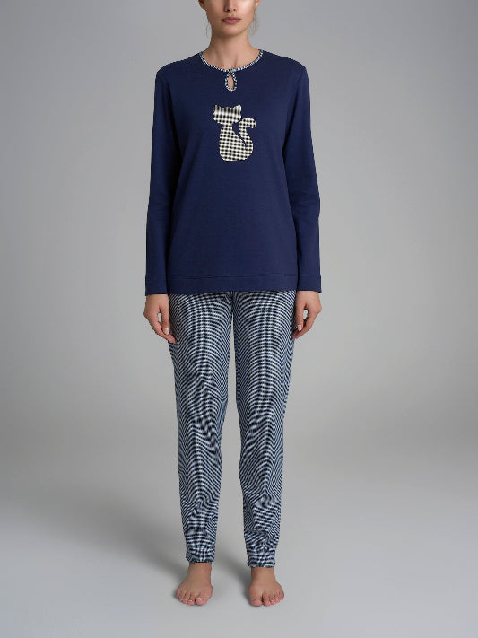 Pigiama donna Ragno caldo cotone serafino DR56N1 bis