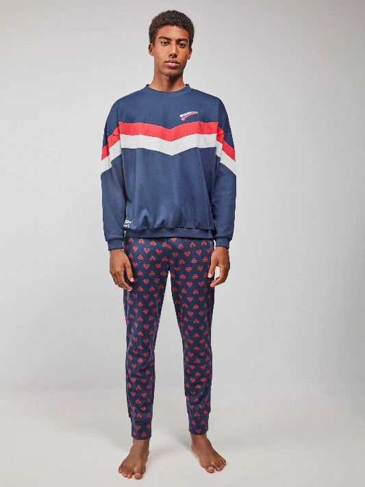 Pigiama uomo Gisela Superman caldo cotone