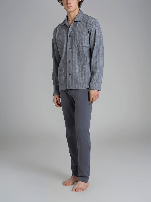 Pigiama uomo Ragno aperto  caldo cotone U961N7