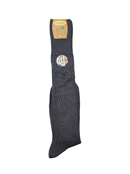 Calzino uomo Edycalze caldo cotone sanitario lungo a costine art. 70 soft