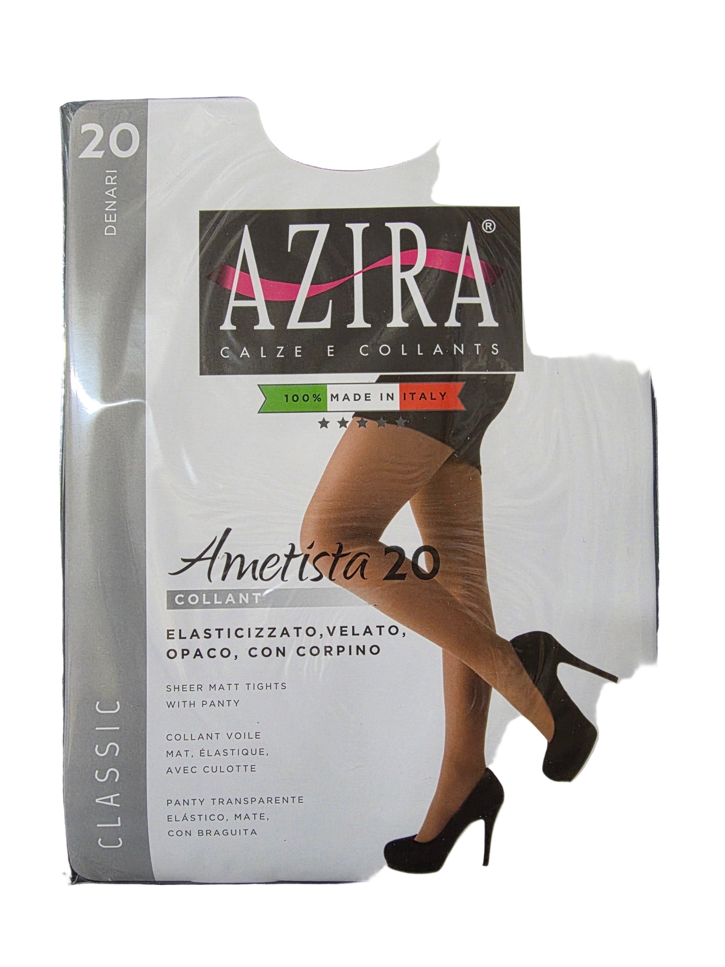 Collant donna Azira velato  20 den Ametista