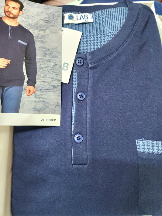 Pigiama Lab uomo cotone caldo art.20431