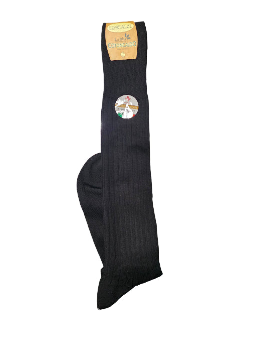 Calzino uomo Edycalze caldo cotone sanitario lungo a costine art. 70 soft