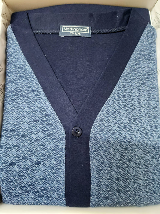 Pigiama Nottingham aperto uomo caldo cotone art.PG44430