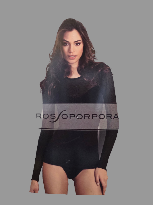 Sottogiacca donna Rossoporpora art. DB927 manica lunga in tulle