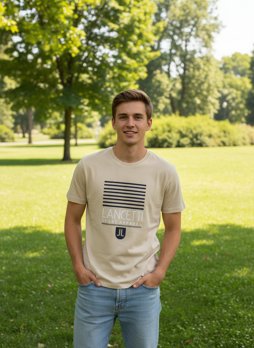 T-shirt uomo a maniche corte Lancetti