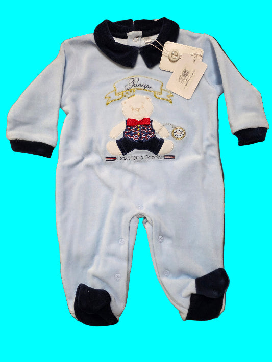 Tutina neonato Nazareno Gabrielli ciniglia NG-2110 DIS. 3