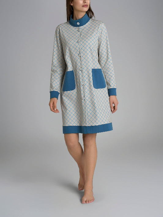 Vestaglia donna Ragno caldo cotone DR60NR bottoni